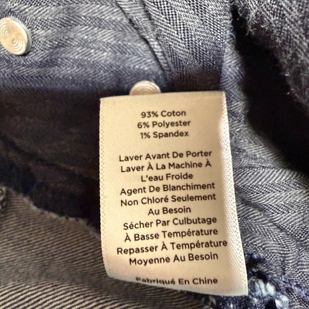 crop Sailor nautical Dark Blue High-Rise old money wide leg denim sz 10 Talbots - Picture 9 of 9